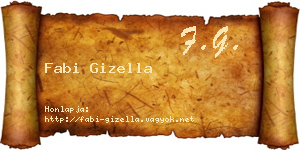 Fabi Gizella névjegykártya
