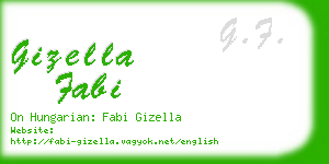 gizella fabi business card
